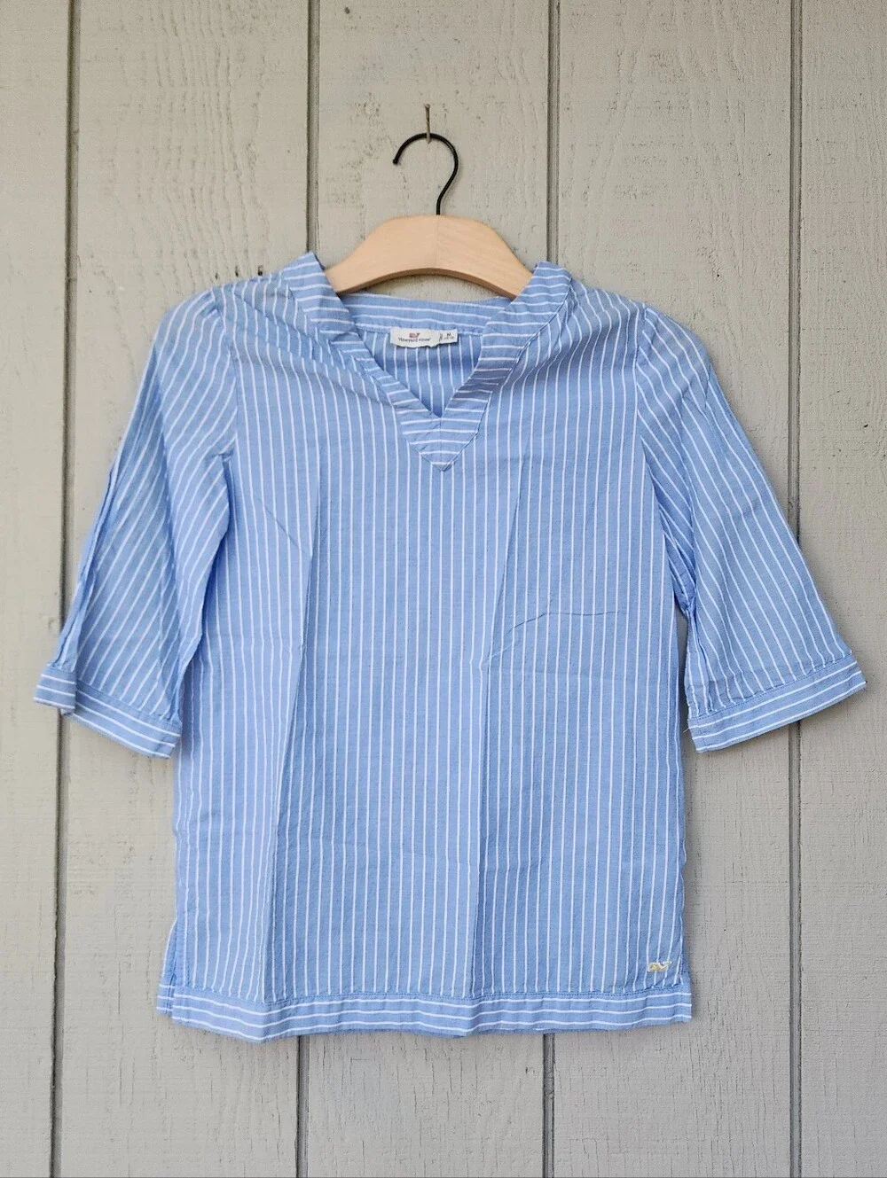Vineyard Vines Youth Girls Woven Striped Tunic Top Medium 10-12